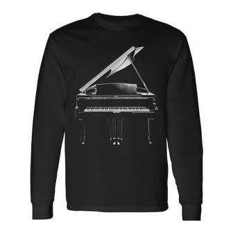 Piano À Queue Instrument De Musique Illustration Graphique Piano À Queue T-shirt à manches longues - Cadeauxyz