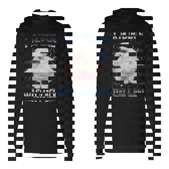 I Am Pibble Wash My Belly Dog Clean My Belly Meme Long Sleeve T-Shirt | Seseable FR