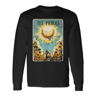 Pierogi Tarot Card Polish Food Polska Pierogies Lover Long Sleeve T-Shirt - Thegiftio UK