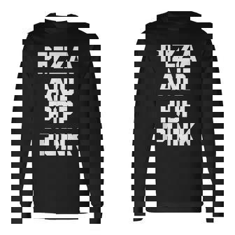 Pizza & Pop Punk Divertente Detto Musicale Pop Punk Maglietta a maniche lunghe - Novitaregali