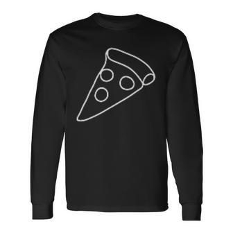 Pizza Minimalismus Langarmshirts - Geschenkecke