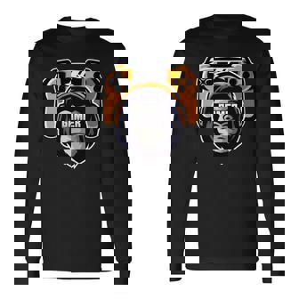 Playtation ゲーマーギフト モンキー ゲームプレーヤー ビデオゲーム 長袖tシャツ 長袖Tシャツ - Kawaiitshirt