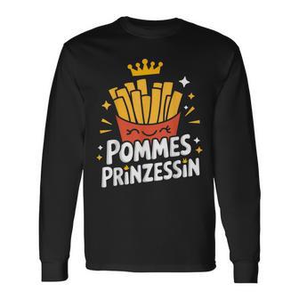 Pommes Prinzessin Fast Food Pommes Frites Essen Langarmshirts - Geschenkecke