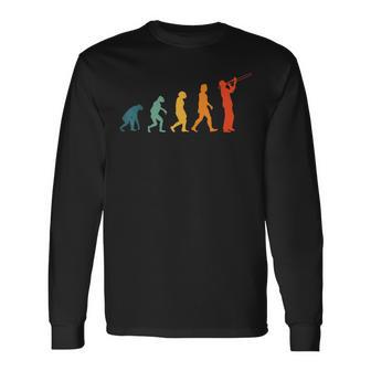 Posaune Evolution Retro Posaunenspieler Posaunist Musiker Langarmshirts - Seseable