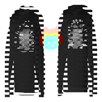 Positive Mental Attitude Arc-En-Ciel Chat Mignon Amusant Humour T-shirt à manches longues - Cadeauxyz