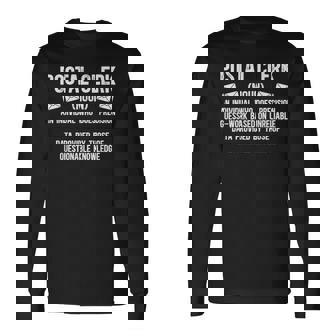 Postal Clerk Definition Post Office Clerk Postal Clerks Long Sleeve T-Shirt - Monsterry