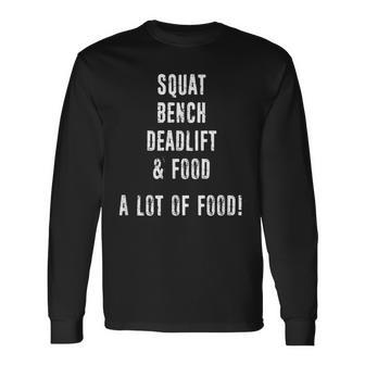 Powerlifting -Quat Bench Deadlift & Food Maglietta a maniche lunghe - Novitaregali