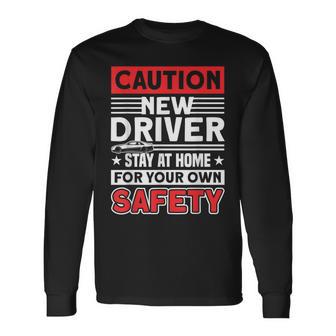 Precaución Nuevo Driver Para Nuevo Conductor Camiseta de manga larga - Regaloses