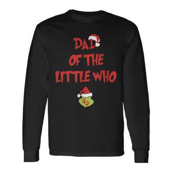Pregnancy Announcement Dad Of The Little Who Long Sleeve T-Shirt - Thegiftio UK