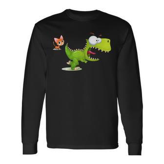Prehistórico Jurassic Time Dinosaur Tiempo Divertido Camiseta de manga larga - Regaloses