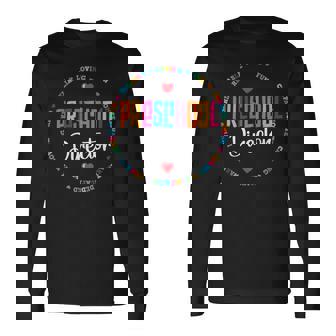 Preschool Director Back To School Daycare Appreciation Thank Long Sleeve T-Shirt | Mazezy