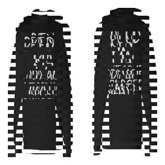 Pretend I'm A Video Game Character Costume Halloween Simple Long Sleeve T-Shirt | Seseable CA