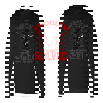 Problème Résolu Chat Noir T-shirt à manches longues - Cadeauxyz