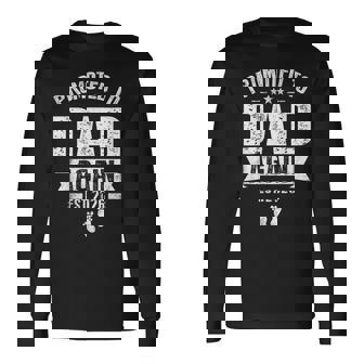 Promoted To Dad Again Est 2026 Pregnancy Announcement Long Sleeve T-Shirt | Seseable CA