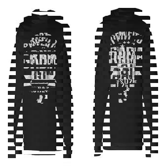 Promoted To Grandma Again Est 2026 Pregnancy Announcement Long Sleeve T-Shirt | Seseable FR