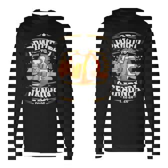 Promoted To Grandpa Est 2026 Beer Baby Bottle Mens Long Sleeve T-Shirt - Monsterry