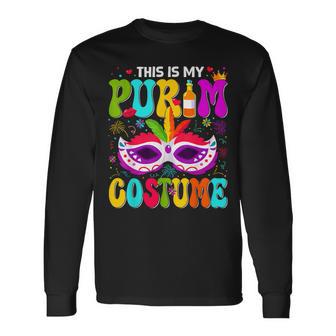 This Is My Purim Costume Jewish Holiday Party Outfit Long Sleeve T-Shirt - Monsterry UK
