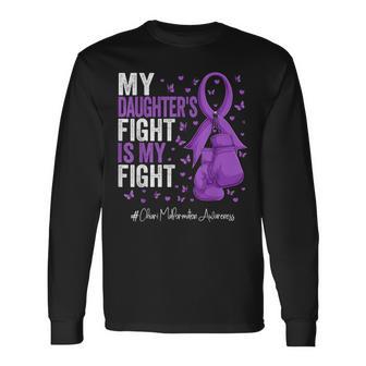 Purple Ribbon Daughter Chiari Malformation Awareness Small Black Long Sleeve T-Shirt - Thegiftio UK