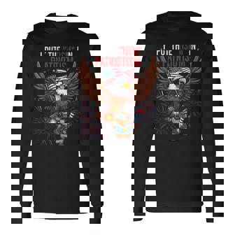 I Put The Tism In Patriotism Athletic Eagle Tism Long Sleeve T-Shirt - Monsterry