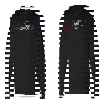 Quad Conducteur Motos Moto Motard Battement Du Cœur T-shirt à manches longues - Cadeauxyz