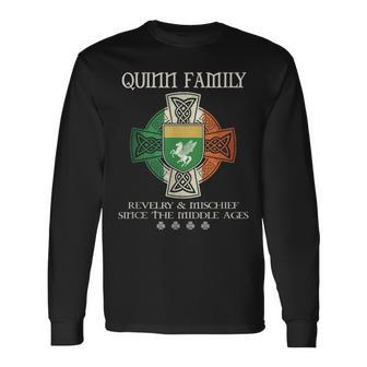Quinn Family Ireland Quinn Surname Long Sleeve T-Shirt - Thegiftio