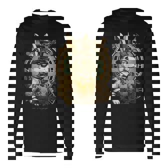 Rabbit Vintage Steampunk Long Sleeve T-Shirt | Mazezy