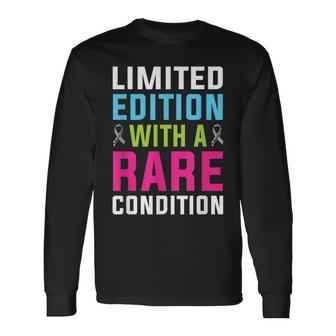 Rare Disease Awareness Day 2026 Rare Condition Zebra Ribbon Long Sleeve T-Shirt - Thegiftio