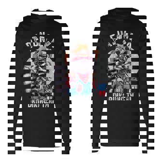 Redneck Raccoon Mullet White Trash Party Attire Hillbilly Long Sleeve T-Shirt | Mazezy