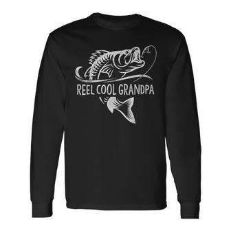Reel Cool Grandpa Fishing Grandpa Father's Day Long Sleeve T-Shirt - Thegiftio UK
