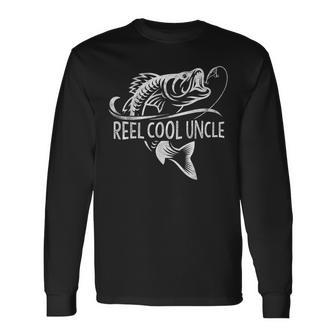 Reel Cool Uncle Fishing Uncle Father's Day Long Sleeve T-Shirt - Thegiftio UK