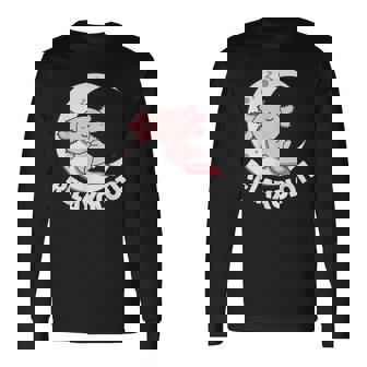 Relaxolotl Axolotl Luna Dormir Animales Relax Dulce Axolotl Camiseta de manga larga - Regaloses