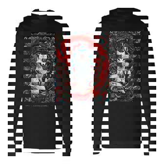 Renard Mystique Japonais À Neuf Queues Kitsune Dragon Renards T-shirt à manches longues - Cadeauxyz