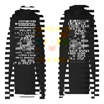 I Rescue Gnomes Gardener Dwarf Garden Gnome Long Sleeve T-Shirt - Thegiftio