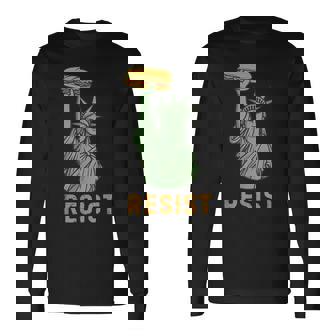 Resist Statue Of Liberty Sandwich Guy Washington Dc Long Sleeve T-Shirt | Seseable CA