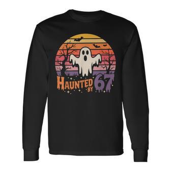 Retro Haunted By 67 Halloween Long Sleeve T-Shirt - Thegiftio UK