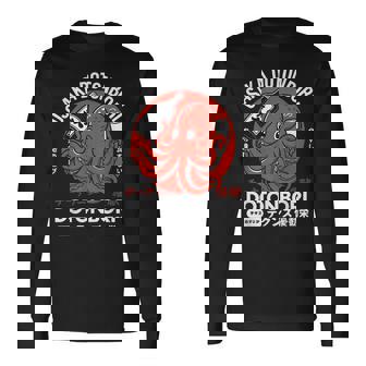 Retro Osaka Dotonbori Octopusaketreetwear Japanushi Maglietta a maniche lunghe - Novitaregali
