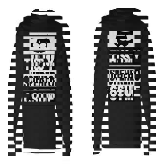 Retro This Is My Superhero Costume Lazy Costume Mask Long Sleeve T-Shirt | Mazezy