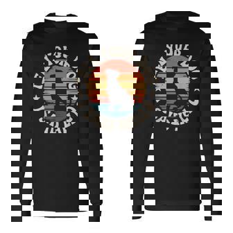 Retro Tell Your Dog I Said Hello Vintage Dog Lover Pet Humor Long Sleeve T-Shirt - Monsterry