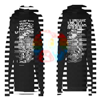 Retro Vintage I Think You're Overreacting Nerd Chemistry Fun Long Sleeve T-Shirt | Seseable UK