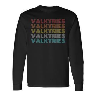 Retro Vintage Valkyries Long Sleeve T-Shirt - Thegiftio UK