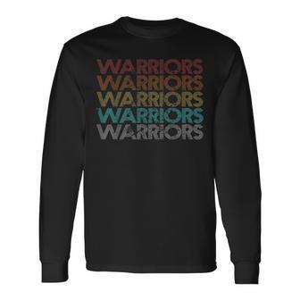 Retro Vintage Warriors Long Sleeve T-Shirt - Thegiftio UK