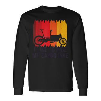 I Like To Ride My Cargo Bike Bicicleta De Carga Retro Camiseta de manga larga - Regaloses