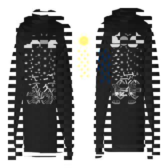 Road Bike Cyclist All Weather Cycling Racing Rain Sun Snow Long Sleeve T-Shirt | Mazezy