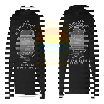 Rock Skipping Stone Skipping Summer Lake Outdoors Long Sleeve T-Shirt | Mazezy