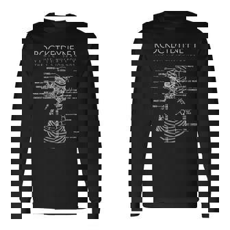 Rocketdyne F1 Saturn V Rocket Engine Diagram Drawing Strong Long Sleeve T-Shirt | Mazezy