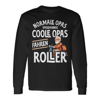 Rollerfahrer Geschenke Motorroller Coole Opas Fahren Roller Langarmshirts - Geschenkecke