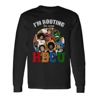 Rooting For Every Single Hbcu College Long Sleeve T-Shirt - Thegiftio UK
