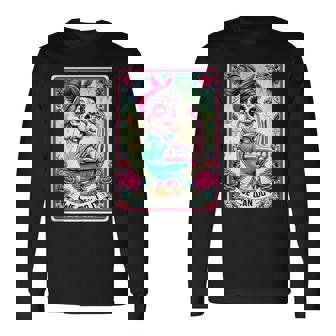 We Can Do It Rosie The Riveter Skull Tarot Feminism Long Sleeve T-Shirt | Mazezy