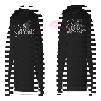 Sabrina Name Graphic T Heart Lips Personalized Chic Long Sleeve T-Shirt | Seseable CA