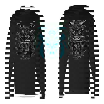 Samurai Máscara Guerreroamurai Camiseta de manga larga - Regaloses